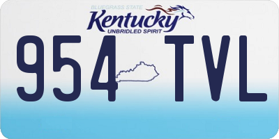 KY license plate 954TVL
