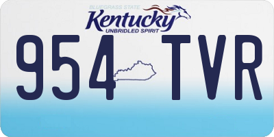 KY license plate 954TVR