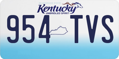 KY license plate 954TVS