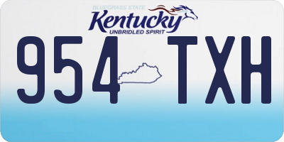 KY license plate 954TXH