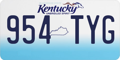 KY license plate 954TYG