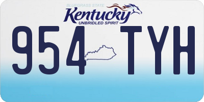 KY license plate 954TYH
