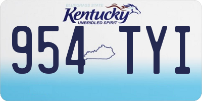 KY license plate 954TYI