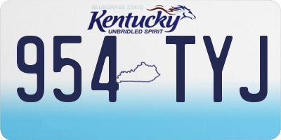 KY license plate 954TYJ