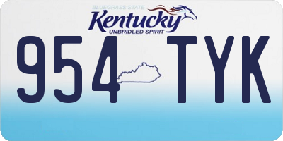 KY license plate 954TYK