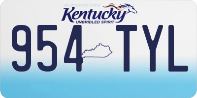 KY license plate 954TYL