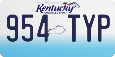 KY license plate 954TYP