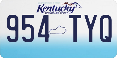 KY license plate 954TYQ