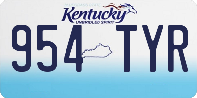 KY license plate 954TYR