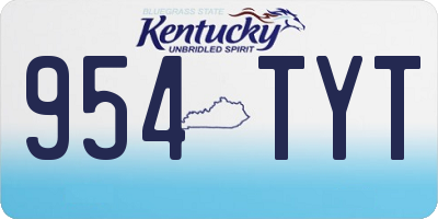 KY license plate 954TYT
