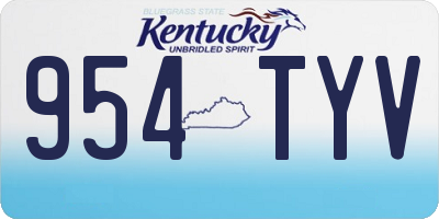 KY license plate 954TYV