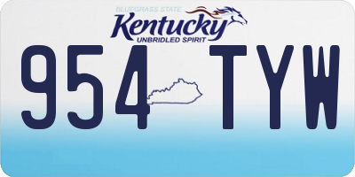 KY license plate 954TYW