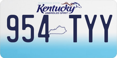 KY license plate 954TYY