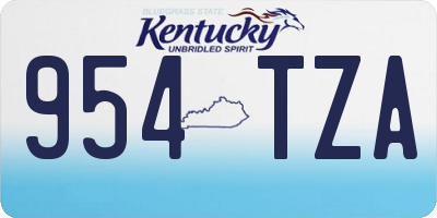 KY license plate 954TZA