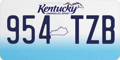 KY license plate 954TZB