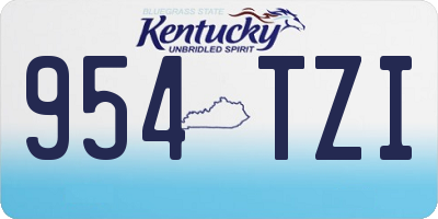 KY license plate 954TZI