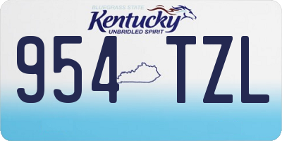KY license plate 954TZL