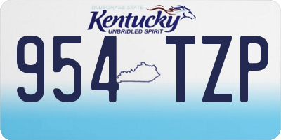 KY license plate 954TZP