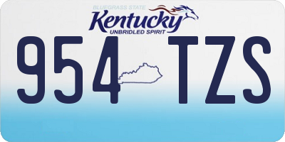 KY license plate 954TZS