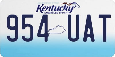 KY license plate 954UAT