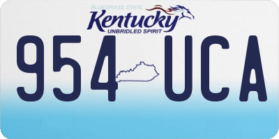 KY license plate 954UCA