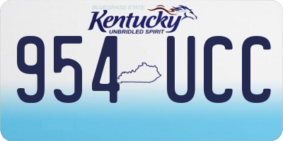 KY license plate 954UCC