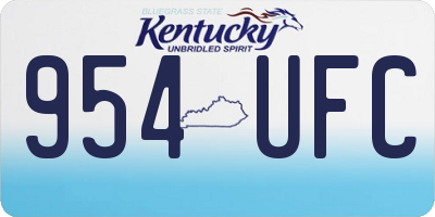 KY license plate 954UFC