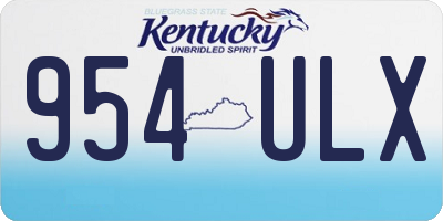 KY license plate 954ULX