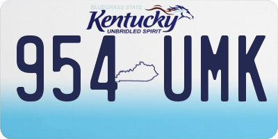 KY license plate 954UMK