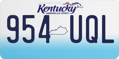 KY license plate 954UQL