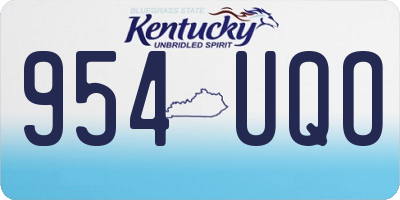 KY license plate 954UQO