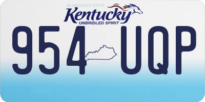 KY license plate 954UQP