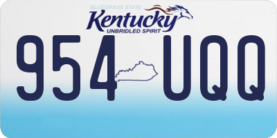 KY license plate 954UQQ