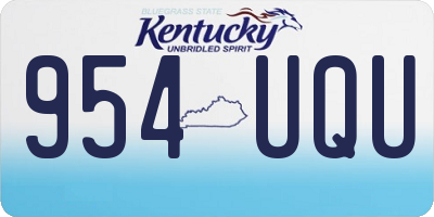 KY license plate 954UQU