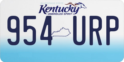 KY license plate 954URP