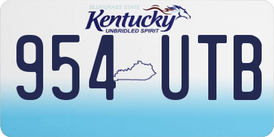KY license plate 954UTB