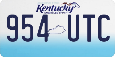 KY license plate 954UTC