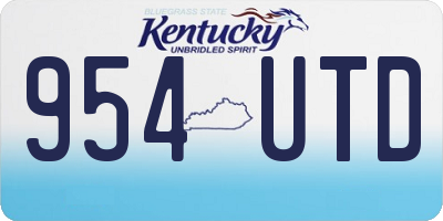 KY license plate 954UTD