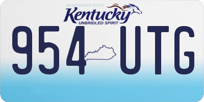 KY license plate 954UTG