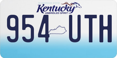 KY license plate 954UTH
