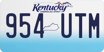 KY license plate 954UTM