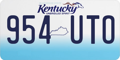 KY license plate 954UTO
