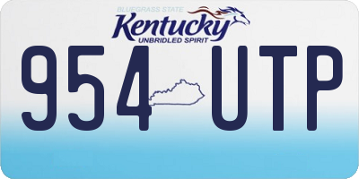 KY license plate 954UTP