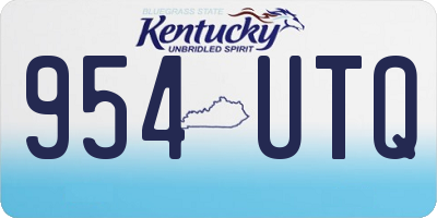 KY license plate 954UTQ