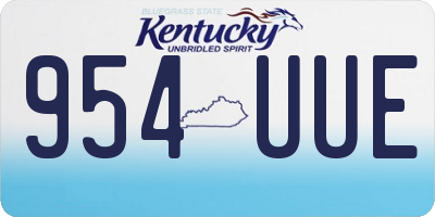 KY license plate 954UUE