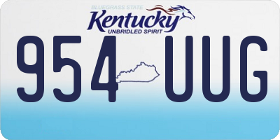 KY license plate 954UUG