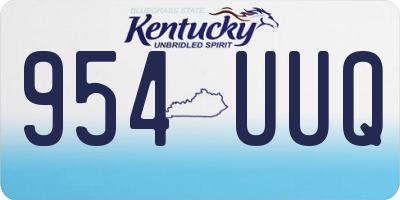 KY license plate 954UUQ