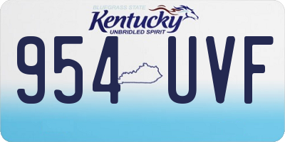 KY license plate 954UVF
