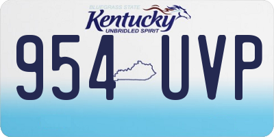 KY license plate 954UVP