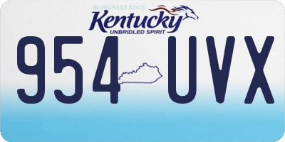 KY license plate 954UVX